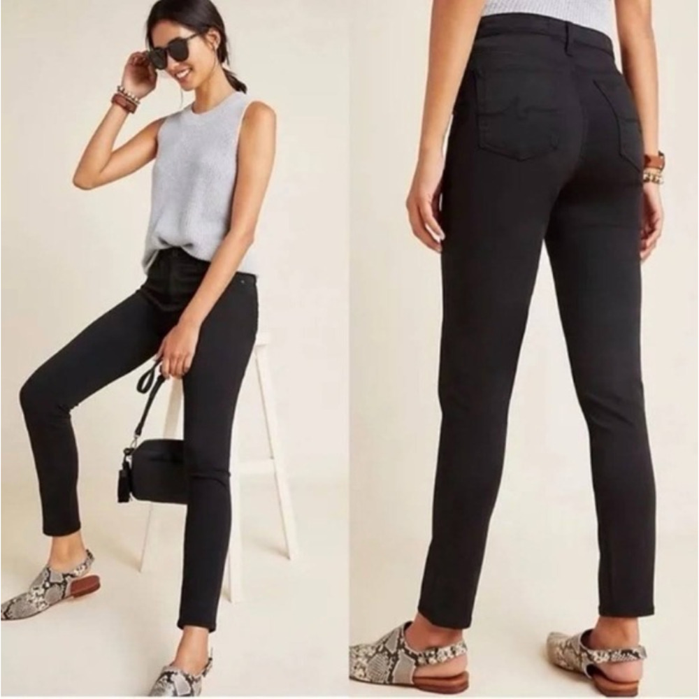 Adriano Goldschmeid Black The Abbey Ankle Mid Rise Super Skinny Ankle Jeans 27